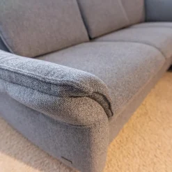 himolla Ecksofas|Ecksofa Spektra 1178 Bezug Stoff 24 Q2 Melang Mare Grau Metallfuß Anthrazit Pulverbeschichtet