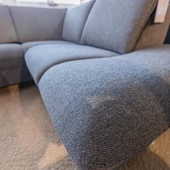 himolla Ecksofas|Ecksofa Spektra 1178 Bezug Stoff 24 Q2 Melang Mare Grau Metallfuß Anthrazit Pulverbeschichtet