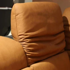 himolla Ecksofas|Ecksofa Spektral 1352 Leder 27 Leonessa Almond Braun Kufe Metall Anthrazit 63