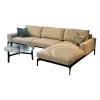 Bielefelder Werkstätten Ecksofas|Ecksofa Spirit Stoff Bonito 9 6007 171 Beige Metallfuß Matt Schwarz Pulverbeschichtet