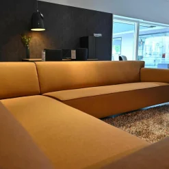 Pode Ecksofas|Ecksofa Stoff Kvadrat 6 Re-Wool 568 Grau