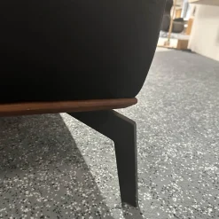 ADA Ecksofas|Ecksofa Talara Leder New 10 Graphiteblack Schwarz Füße Metall Schwarz