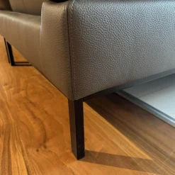 Brühl Ecksofas|Ecksofa Tomo Compact Leder Unit 5432 29 Braun Gestell Metall Schwarz Pulverbeschichtet Mit Verstellbarer Lehne