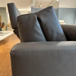 Brühl Ecksofas|Ecksofa Tomo Compact Leder Unit 5432 29 Braun Gestell Metall Schwarz Pulverbeschichtet Mit Verstellbarer Lehne