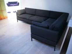 Brühl Ecksofas|Ecksofa Tomo Soft Bezug Stoff 4491 0096 Dunkelgrau Untergestell Schwarz Matt