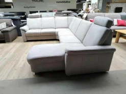 Zehdenick Ecksofas|Ecksofa Triest Tahiti Stoff Holiday Alu mit 2 Kopfstütze