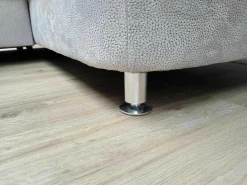 Zehdenick Ecksofas|Ecksofa Triest Tahiti Stoff Holiday Alu mit 2 Kopfstütze