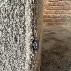 COR Ecksofas|Ecksofa Trio Stoff 9047 Greige Gestellrahmen Buche Massiv Inklusive Hocker Und Kissen