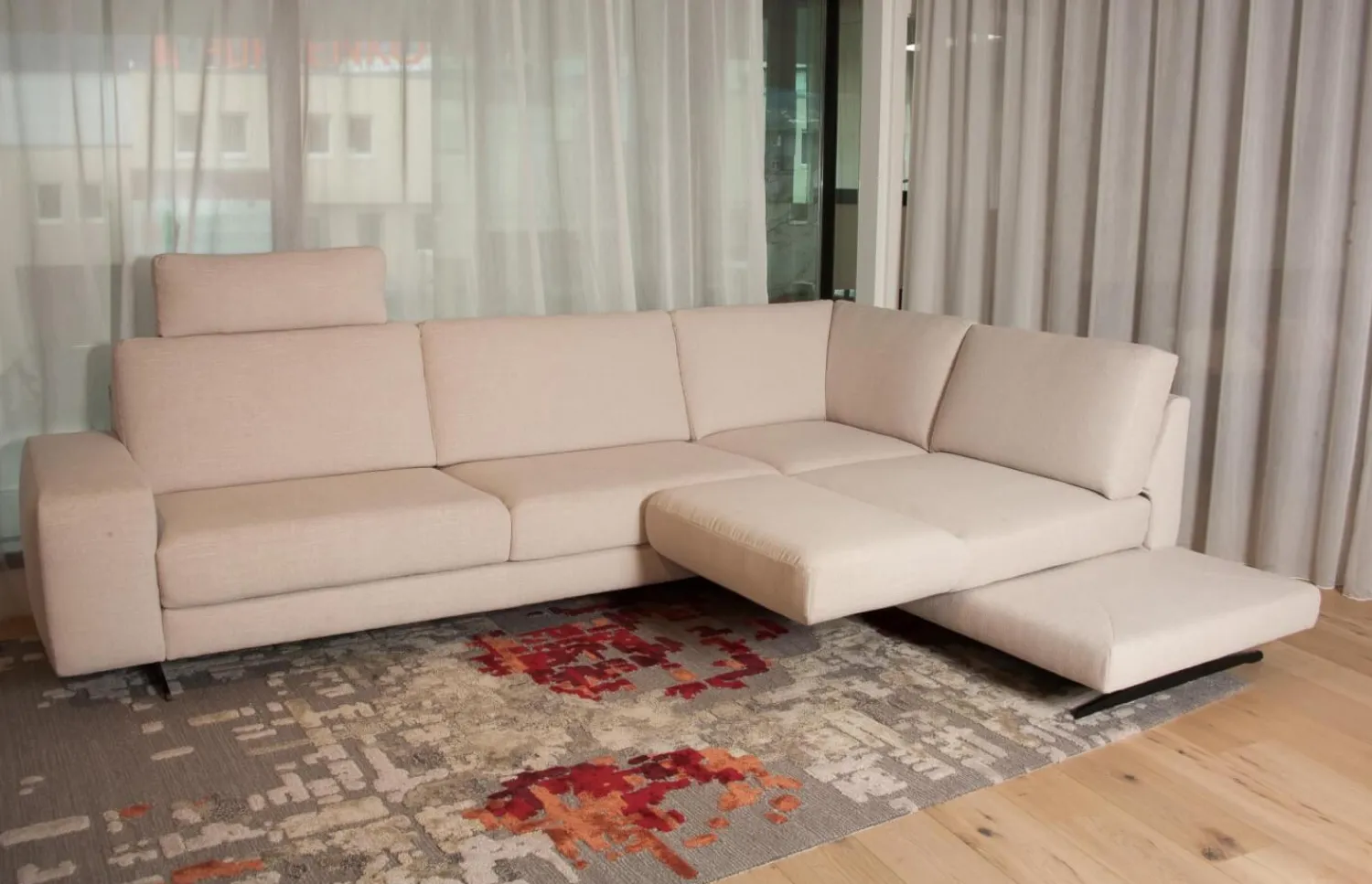 Koinor Ecksofas|Ecksofa Upgrade Bezug Stoff 13 Aqua Clean 17 Schwertkufe Schwarz Matt