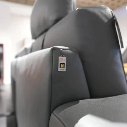 Koinor Ecksofas|Ecksofa Upgrade Leder B-Toro Colorado Faden 0321 Hellgrau