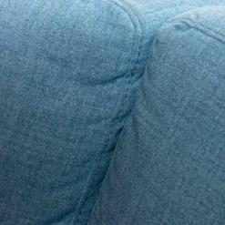 Nolte Ecksofas|Ecksofa Variant Stoff 14 Wollny HellblauFüße Chrom mit Kopfstütze