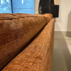 Violetta Ecksofas|Ecksofa Vita 14 Stoff Verotex Hawk 20 Canyon Kupfer Orange Kufe Schwarz Ohne Dekokissen