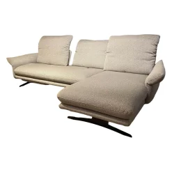 W. Schillig Ecksofas|Ecksofa Willoow 26702 Stoff 70 Q2 Silver Grey 01022 Füße Schwarz