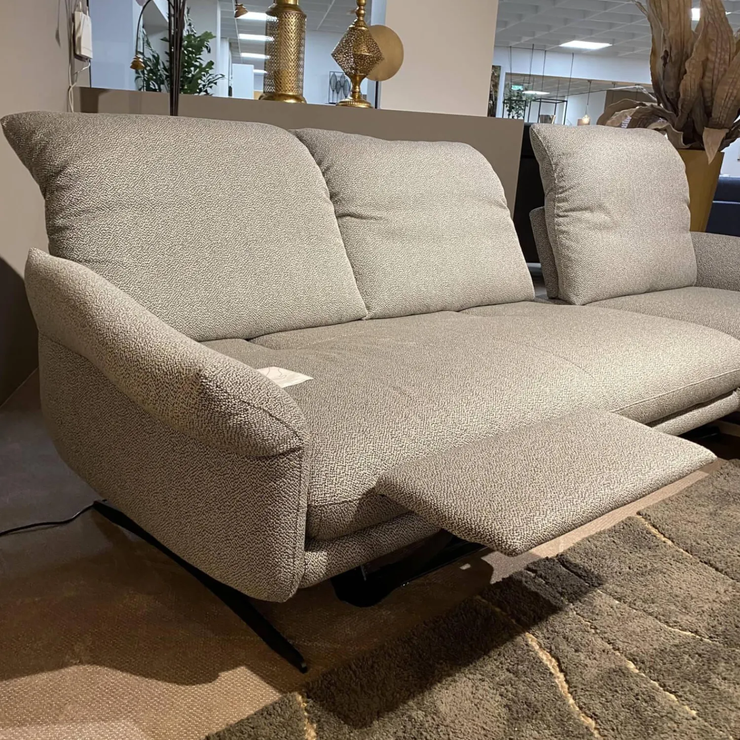 W. Schillig Ecksofas|Ecksofa Willoow 26702 Stoff 70 Q2 Silver Grey 01022 Füße Schwarz