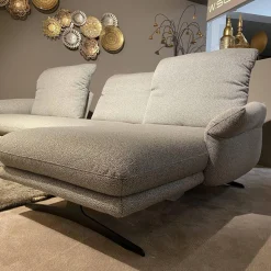 W. Schillig Ecksofas|Ecksofa Willoow 26702 Stoff 70 Q2 Silver Grey 01022 Füße Schwarz