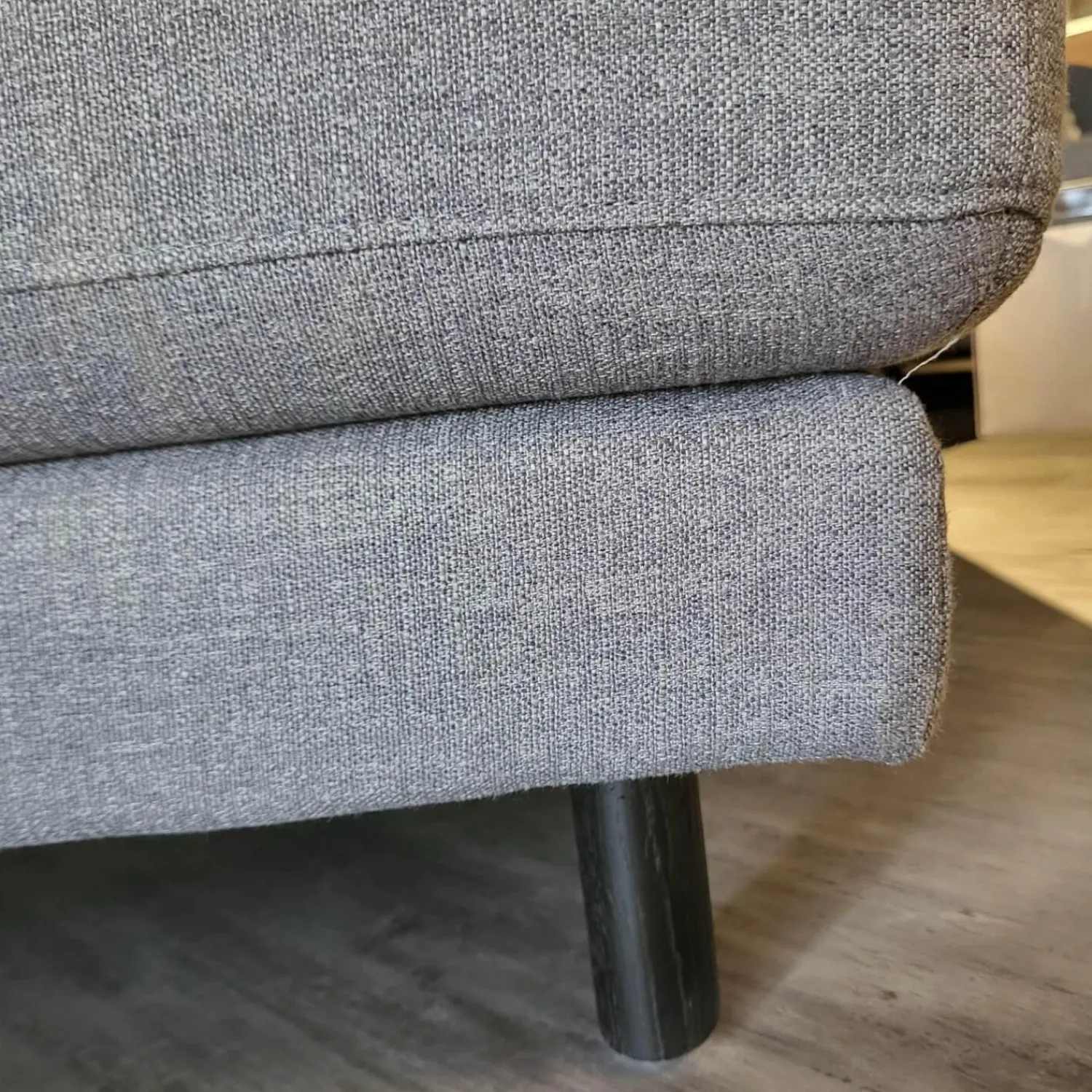 Rolf Benz Wohnlandschaften|Ecksofa Wohnlandschaft Onda Bezug Stoff 05.464 Eisengrau Füße Massivholz Eiche Schwarz Gebeizt Inklusive Kissen