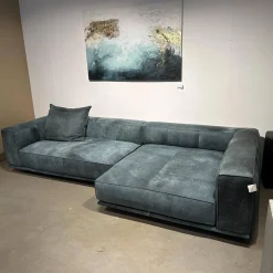 Bullfrog Ecksofas|Ecksofa Wumms Typ 258 Leder Desperado Petrol 2120 17 Winkelstahlfuß Schwarz Matt Mit Fiunktionen