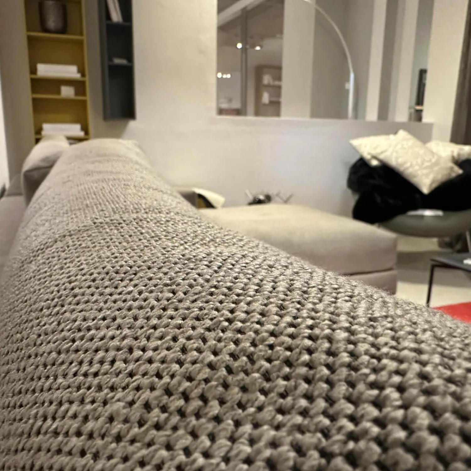 Artanova Ecksofas|Ecksofa Xenia Stoff U3471 Q2 Grau Taupe Füße Metall Schwarz