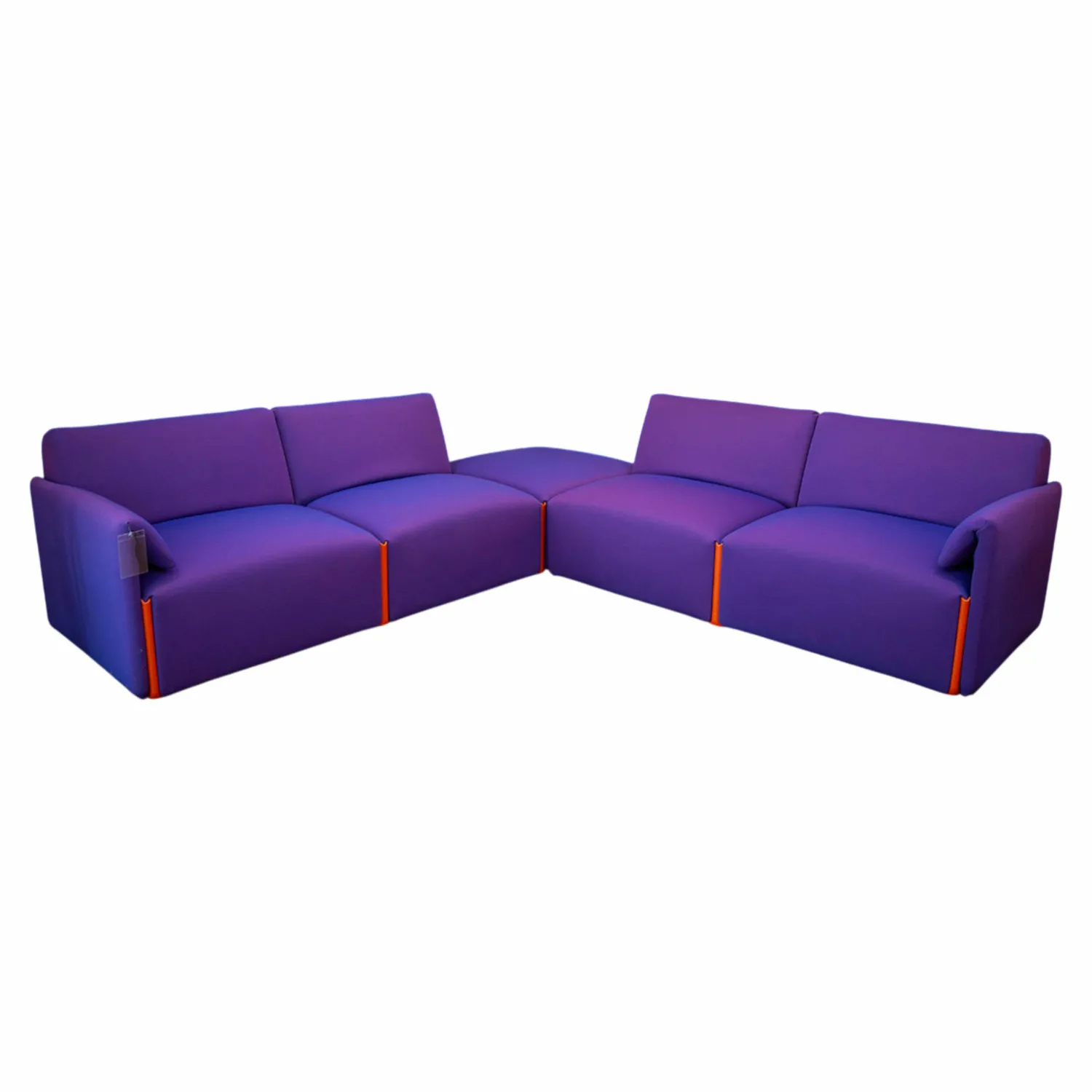 Magis Polstergruppen|Ecksofagruppe Costume Stoff Kvadrat Uniform Melange 683 Lila Verbindungslemente Orange