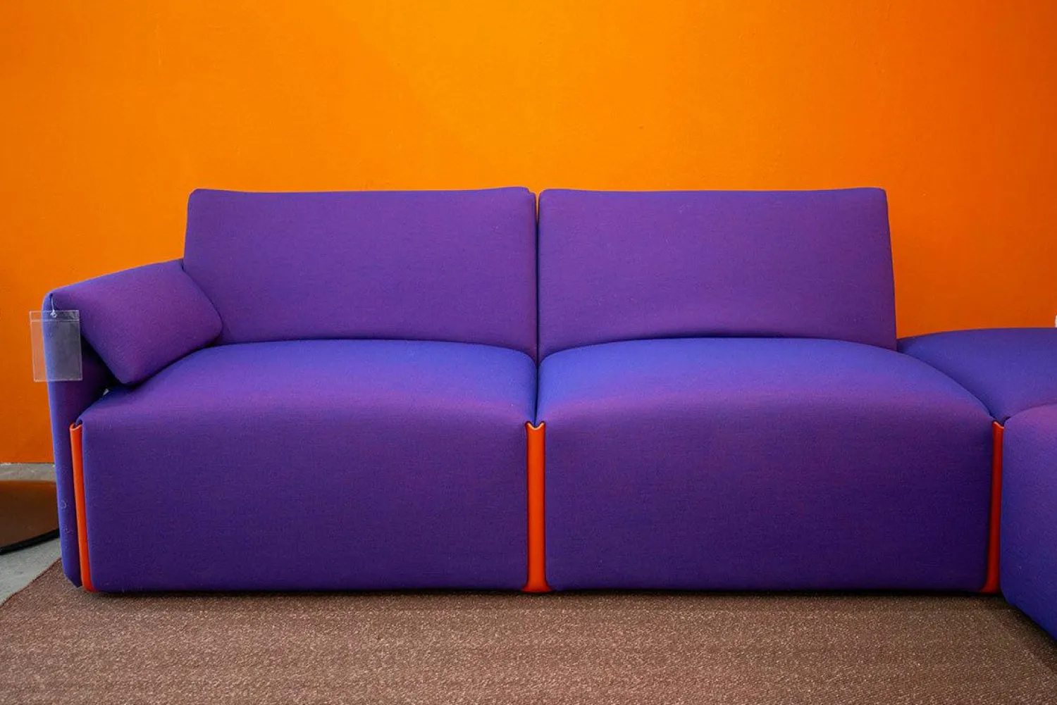 Magis Polstergruppen|Ecksofagruppe Costume Stoff Kvadrat Uniform Melange 683 Lila Verbindungslemente Orange