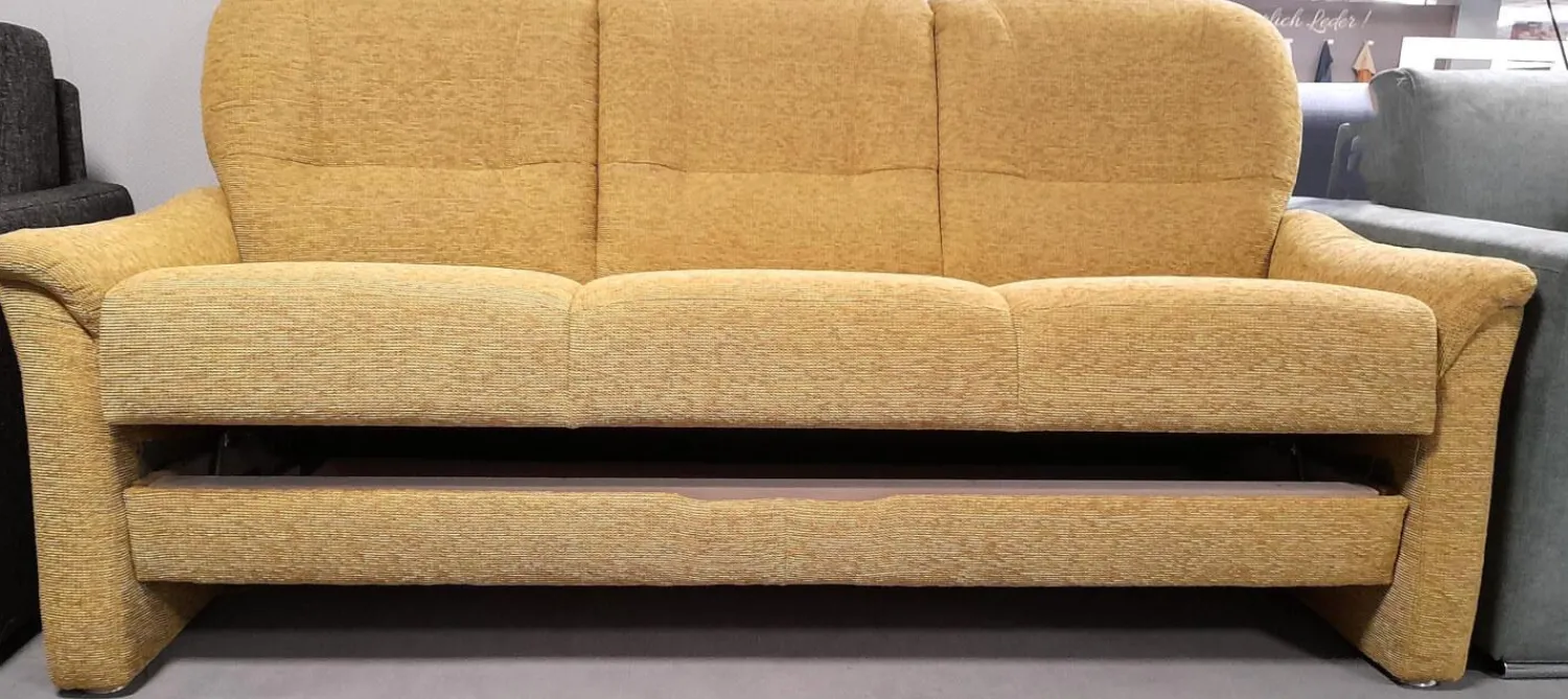 Arco 2-Sitzer-Sofas|Einzelsofa 50000 Stoff Lime Green Gelb mit manueller Sitztiefenverstellung