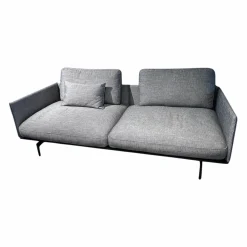 Rolf Benz 3-Sitzer-Sofas|Einzelsofa Liv Smart aus Stoff 18 100 Schwarz Weiß Füße Metall Tiefschwarz Pulverbeschichtet