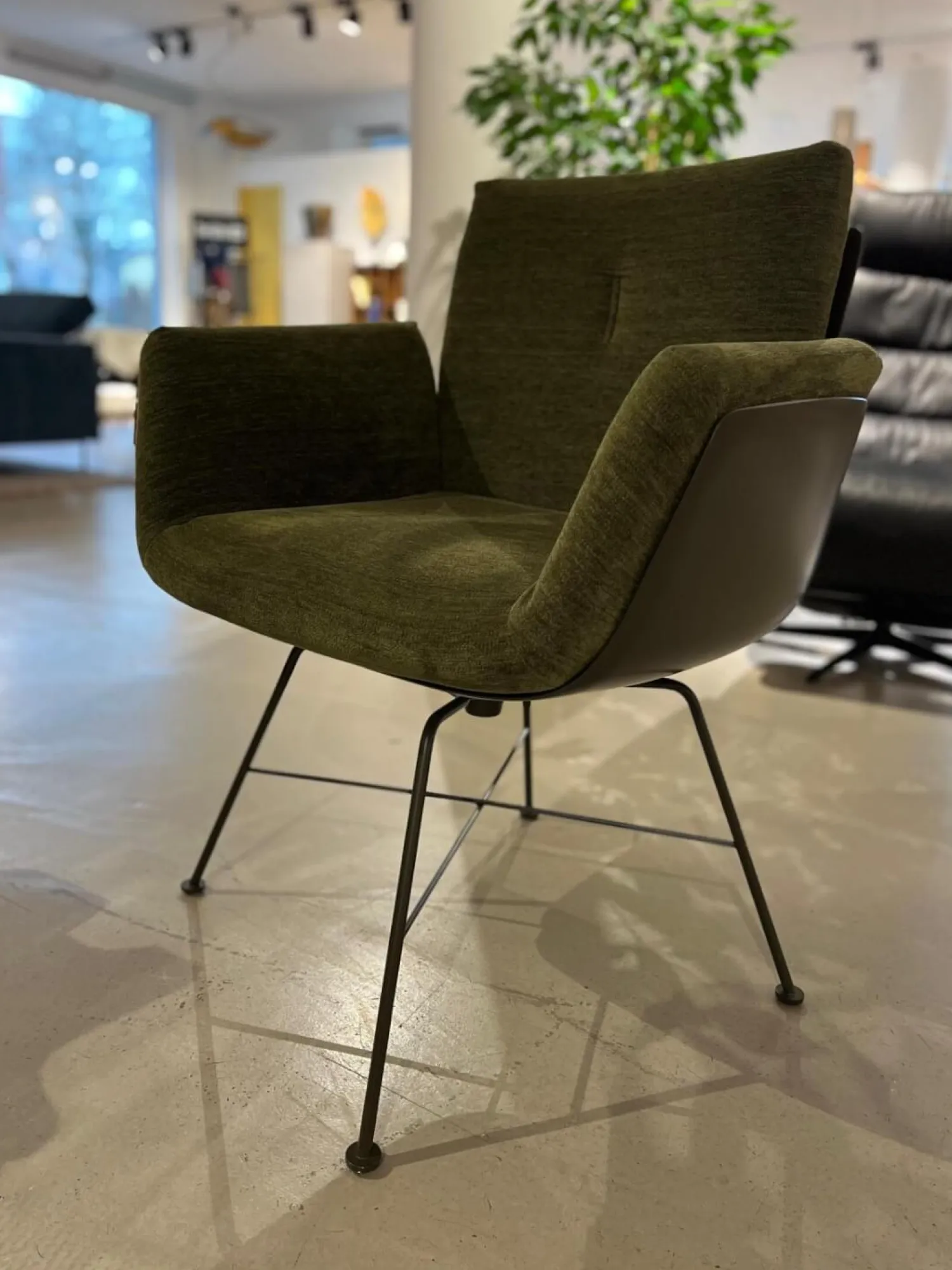 COR Einzelstühle|Einzelstuhl Alvo Stoff 8168 Moos Grün