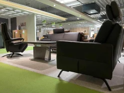 Steinpol Polstergruppen|Elementgruppe Ortho Sedis 2.0 Anthrazit Leder Longlife Evita Anthrazit Metallfuß Schwarz