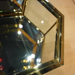 Eichholtz Couchtische|4er Ensemble Couchtisch Sax Platte Klarglas Metallrahmen Mit Gold-Finish