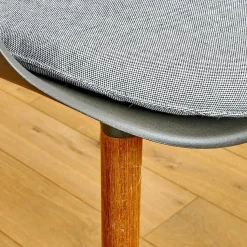 DEDON Stuhlsets|2er Set Armlehnstuhl Aiir Kunststoff Pepper Grau Füße Teak