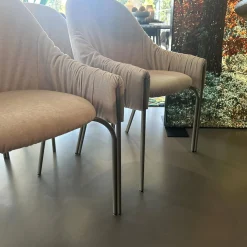 Freifrau Stuhlsets|4er Set Armlehnstuhl Celine Low Stoff Smart Dune Beige Gestell Stahl Beige Grau