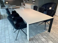 Draenert Stuhlsets|6er Set Armlehnstuhl Dexter Stoff Charmelle Cloud 64 Blau Sternfußgestell Schwarz Drehbar Mit Gleitern