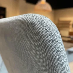 COR Stuhlsets|4er Set Armlehnstuhl Fino 202 Bezg Stoff 7186 Sky Drahtgestell Verchromt