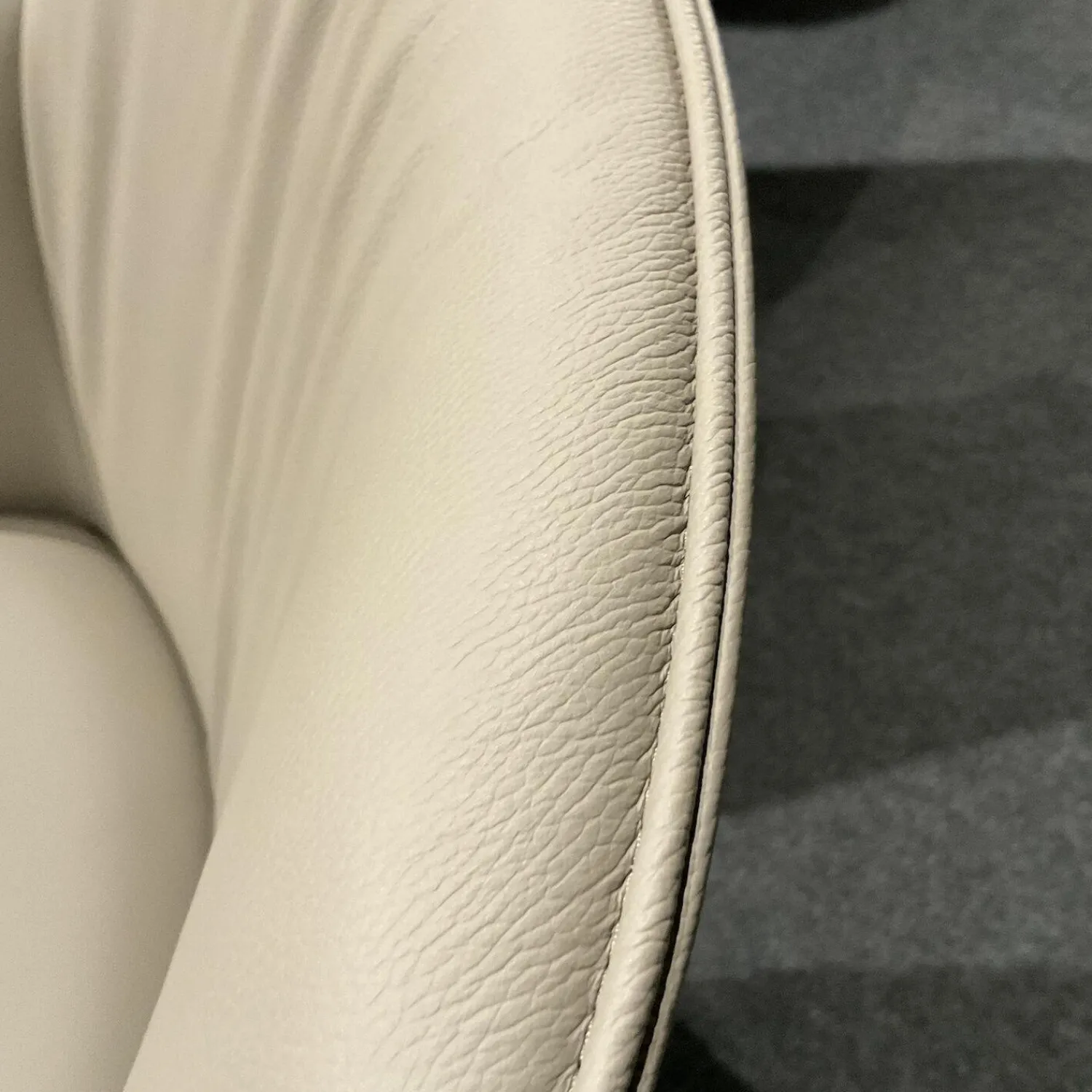 Cattelan Italia Stuhlsets|2er Set Armlehnstuhl Flaminia Softleder 951 Castoro Beige Gestell Stahl Graphit