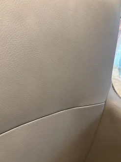 Carega Design Stuhlsets|6er Set Armlehnstuhl George Leder Toledo Smog Grau Drehgestell Schwarz Matt Pulverbeschichtet