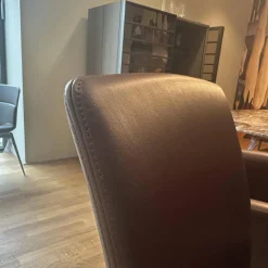 Draenert Stuhlsets|4er Set Armlehnstuhl Luma 2063 I Leder II Elmosoft 95006 Dark Purple Violett Gestell Stahlrohr Matt Chrom