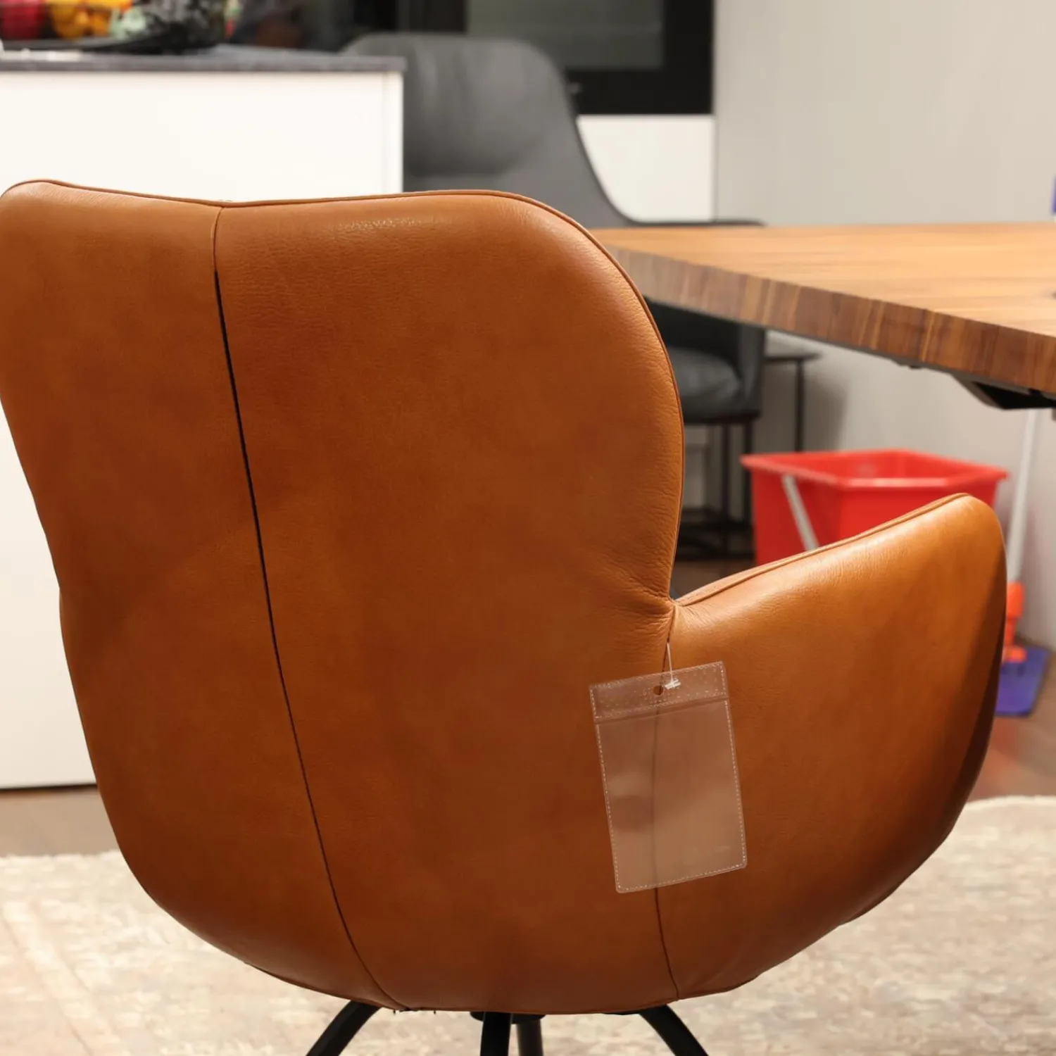 Gealux Stuhlsets|4er Set Armlehnstuhl Madison Leder Polo 10 93 Braun Drehgestell Metall Schwarz Inklusive Filzgleiter