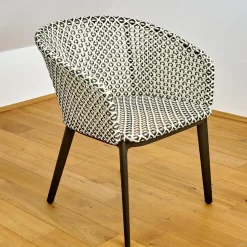 DEDON Stuhlsets|2er Set Armlehnstuhl Mbrace Geflecht Pepper Grau Schwarz Gestell Aluminium Lipari