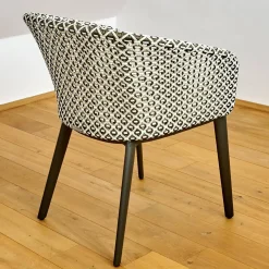 DEDON Stuhlsets|2er Set Armlehnstuhl Mbrace Geflecht Pepper Grau Schwarz Gestell Aluminium Lipari