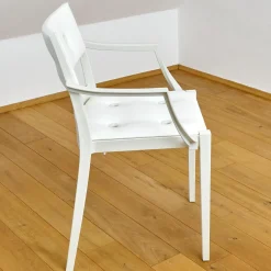 DEDON Stuhlsets|2er Set Armlehnstuhl Play P Starck Sitz Und Rücken Synthetik Weiß Gestell Chalk Weiß