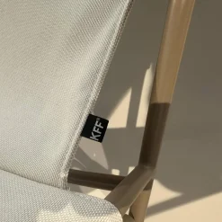 KFF Stuhlsets|2er Set Armlehnstuhl Pool Outdoor Stoff Mare 512 Sand Beige Gestell Metall Struktur Moodbeige