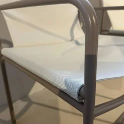 KFF Stuhlsets|2er Set Armlehnstuhl Pool Outdoor Stoff Mare 512 Sand Beige Gestell Metall Struktur Moodbeige