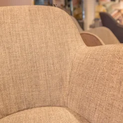 Walter Knoll Stuhlsets|4er Set Armlehnstuhl Sheru Bezug Stoff 25 Togba 7854 Pebble Grau 4-Bein-Gestell Pulverbeschichtet Schwarz