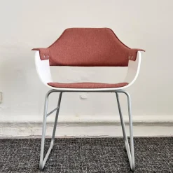 BD Barcelona Stuhlsets|2er Set Armlehnstuhl Showtime Schale Weiß Lackiert Bezug Medley Y10 Pink Gestell Kufen Silber 7035 Mit Armauflagen