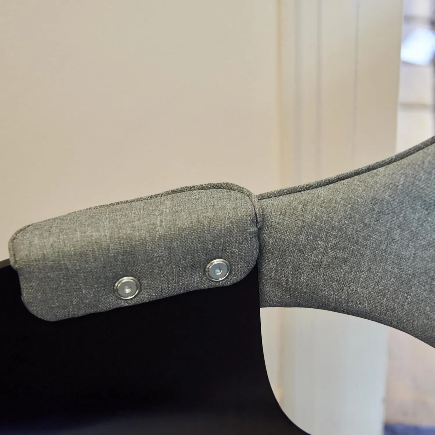 BD Barcelona Stuhlsets|2er Set Armlehnstuhl Showtime Mit Armauflage Sitzschale Schwarz Lackiert Matt Sitz Medley Y03 Grau Gestell Matt Schwarz Drehbar