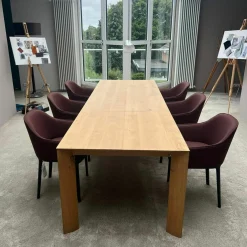 Vitra Stuhlsets|6er Set Armlehnstuhl Softshell Stoff Credo Bitter Chocolate Violett Untergestell Vierbein Basic Dark