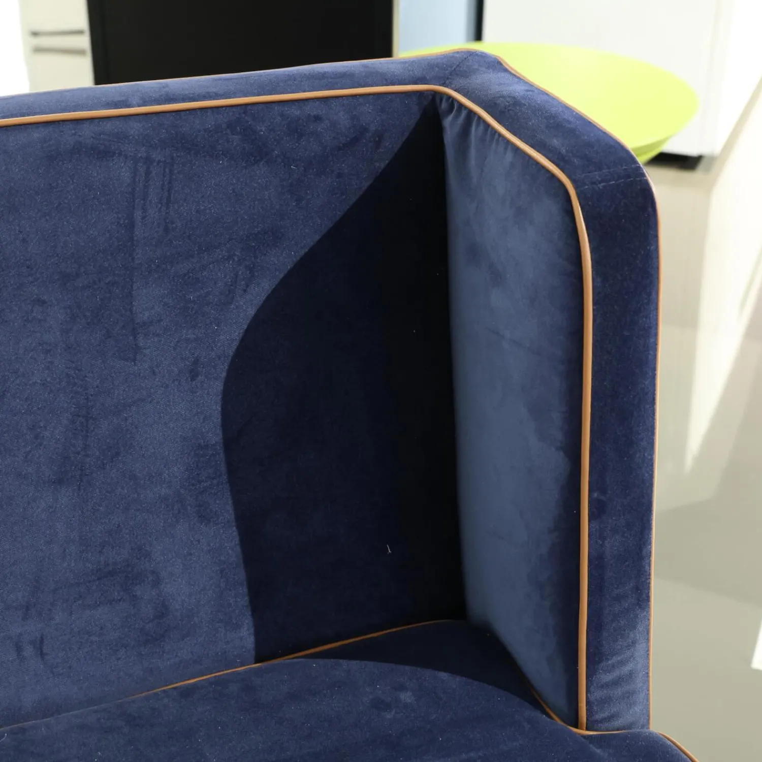 Christine Kröncke Bänke|2er Set Bank CK Dinegra CK400.40 Bezug Allure Velvet Blau 1357 055 Fuß Eiche Dunkel Keder 577.056 Copper Helles Kupfer