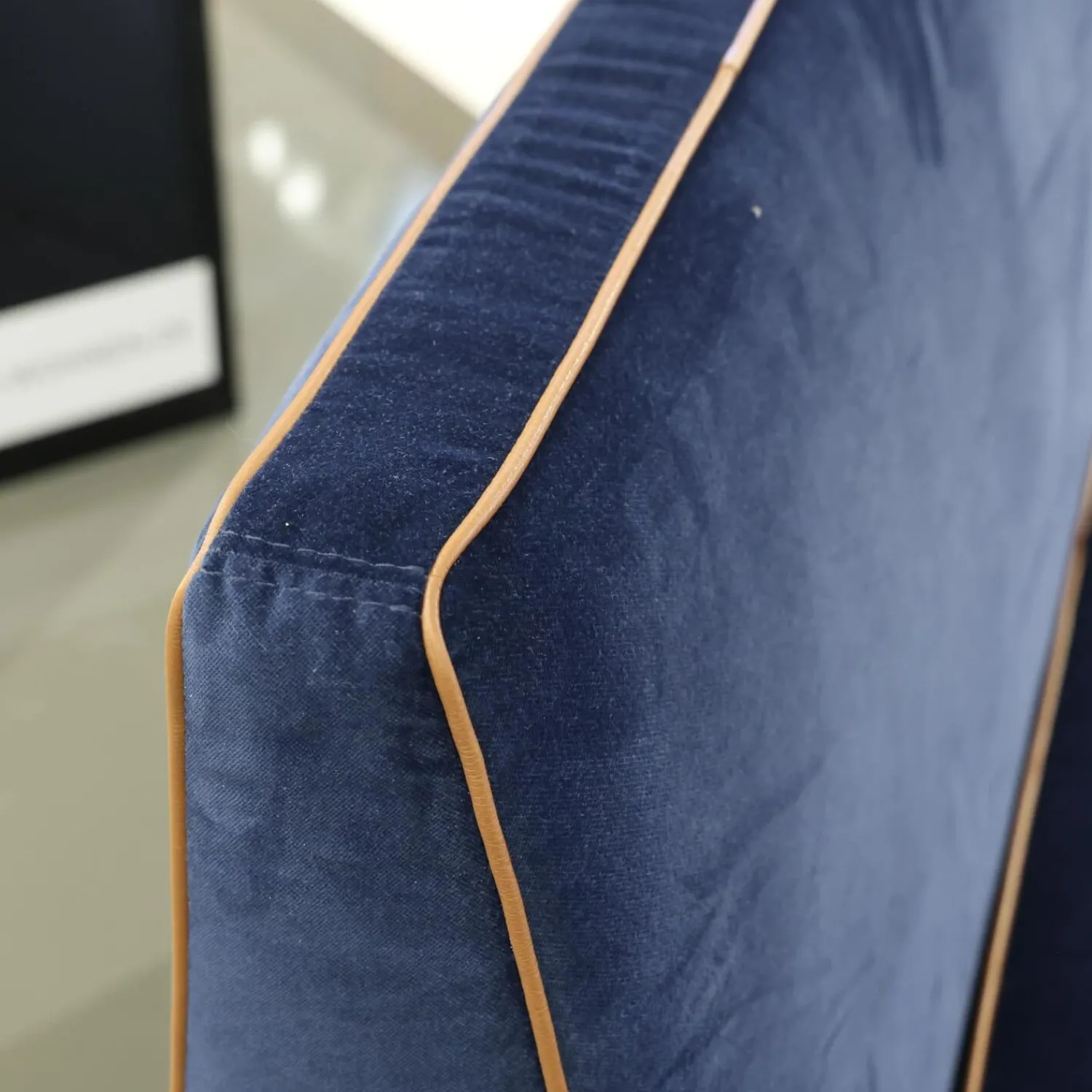 Christine Kröncke Bänke|2er Set Bank CK Dinegra CK400.40 Bezug Allure Velvet Blau 1357 055 Fuß Eiche Dunkel Keder 577.056 Copper Helles Kupfer