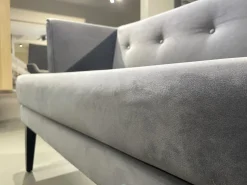 Signet Bänke|2er Set Bank Smilla Stoff Milan Anthrazit Holzfuß Schwarz