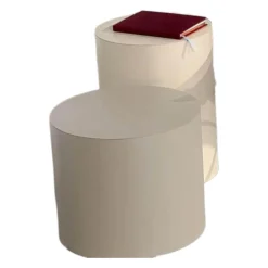 Ivano Redaelli Couchtische|2er Set Beistelltisch Thais Bezug Narbenleder Creme Und Beige